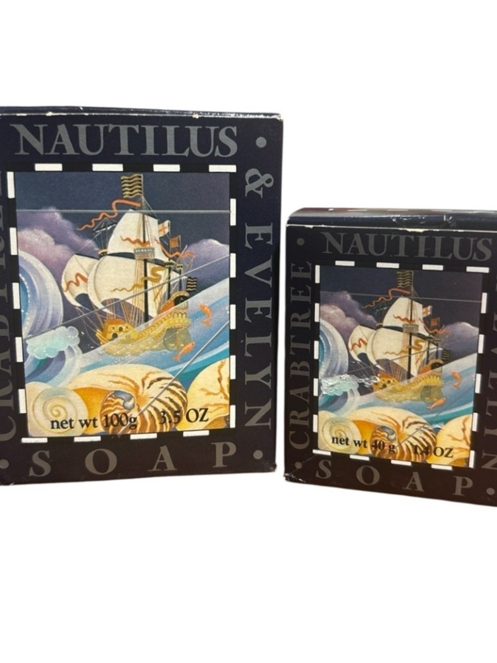 Crabtree & Evelyn Nautilus Seashell Soap BAR 3.5 OZ & 1.4oz New London